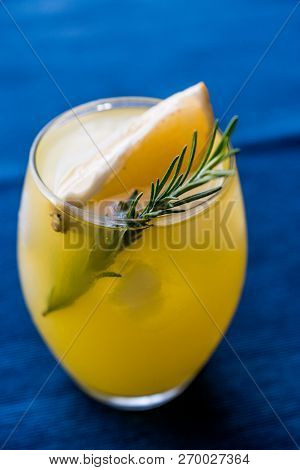 Meyer Lemonade With Rosemary And Vodka