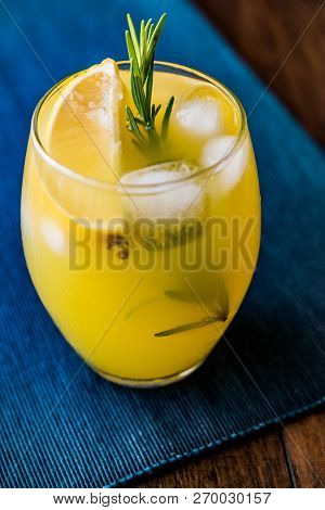 Meyer Lemonade With Rosemary And Vodka