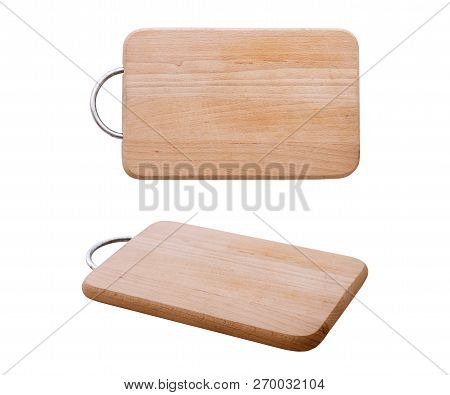 Cutting Board Close Up Isolated On White Background