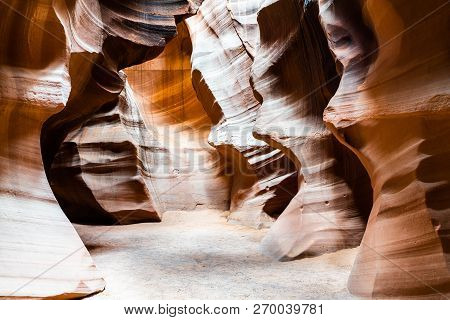 Amazing View And Closeup Of Antelope Canyon, Page, Arizona, Usa