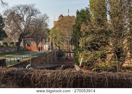Belgrade, Serbia - November 10, 2018: Belgrade Fortress And Kalemegdan Park In The Center Of City Of