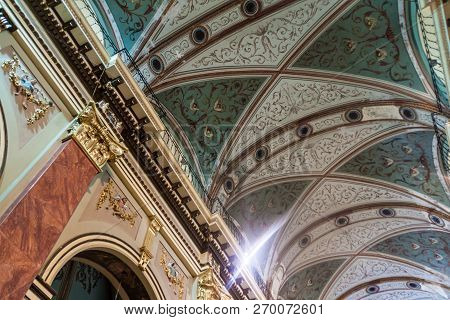 Salta, Argentina - April 9, 2015: Interior Of Cathedral Basilica And Sanctuary Of The Lord And The V