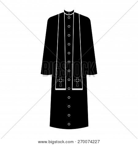 Isolated Cassock Silhouette. Catholic Priest. Vector Illustration Design