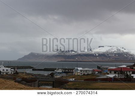 Small Town Of Olafsvik With Its Typical Local Houses