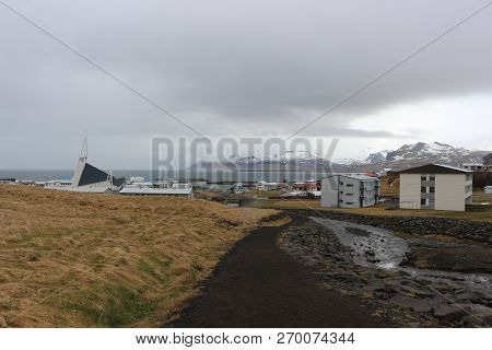 Small Town Of Olafsvik With Its Typical Local Houses