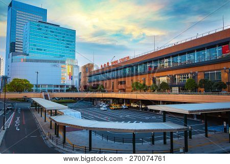 Tokyo, Japan - April 22 2018: Sendai Station Is A Major Railway Station In Miyagi, Japan. It Is A St