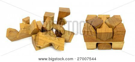 Puzzle de logique en bois