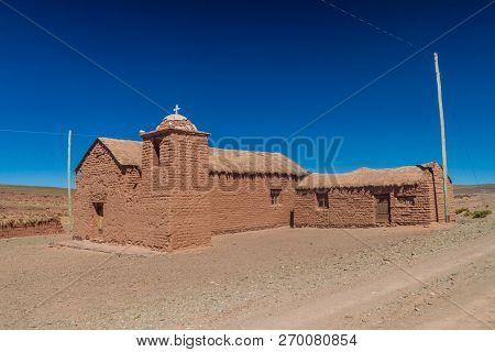 Church In Cerrillos Village On Bolivian Altiplano