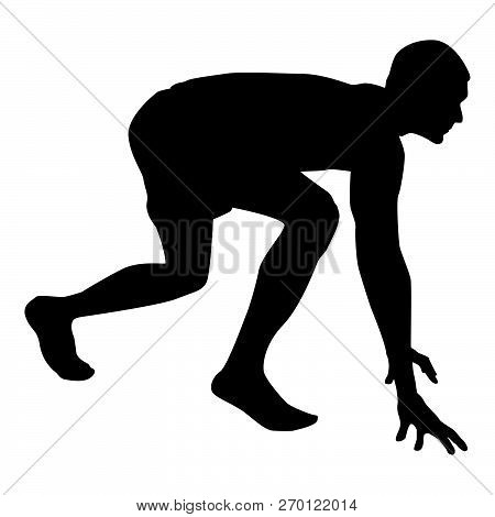 Runner Preparing To Start Running Start Running Runner In Ready Posture To Sprint Silhouette Ready T