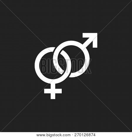 Gender Sign Vector Icon. Men And Woomen Concept Icon.