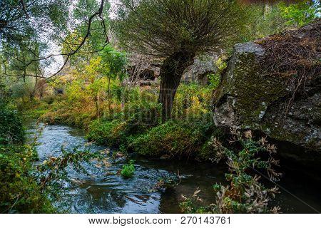 Ihlara Valley In Cappadocia. Ihlara Valley, Peristrema Monastery Or Ihlara Gorge Is The Most Famous 
