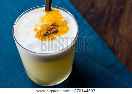 Spicy Pisco Sour Cocktail Made With Lime Juice, Egg White And Peruvian Grape Schnaps.