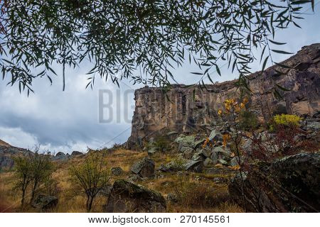 Ihlara Valley In Cappadocia. Ihlara Valley, Peristrema Monastery Or Ihlara Gorge Is The Most Famous 