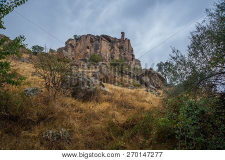 Ihlara Valley In Cappadocia. Ihlara Valley, Peristrema Monastery Or Ihlara Gorge Is The Most Famous 