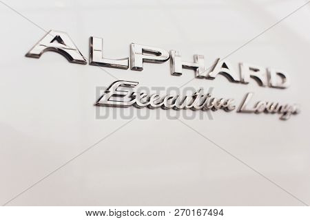 Ufa, Russia, Toyota Shop, 5 November, 2018: Toyota Alphard Car Is Displaying At Toyota.