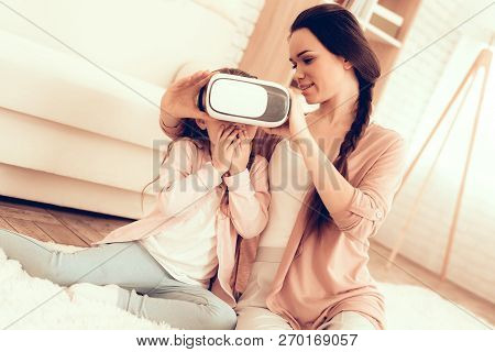 Mother Have Fun With Daughter. Kids Home Games. Learning At Home. Child Development. Mom And Daughte