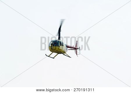 Tyumen, Russia - August 11, 2012: On A Visit At Utair Airshow In Heliport Plehanovo. Pilot Of Robins