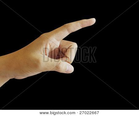 Puntamento toccando a mano