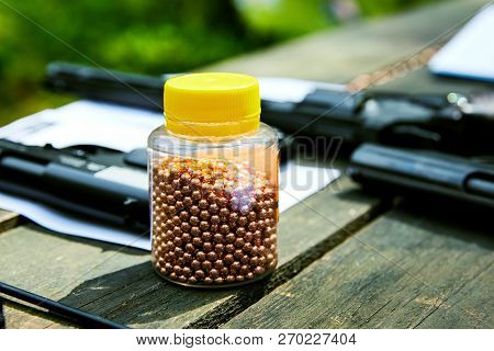 One Pellets For Airguns On The Table