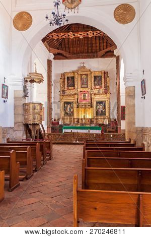 Villa De Leyva, Colombia - September 22, 2015: Chapel Of A Convent Santo Ecce Homo Near Villa De Ley
