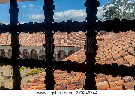 Courtyard Of A Convent Santo Ecce Homo Near Villa De Leyva, Colombia