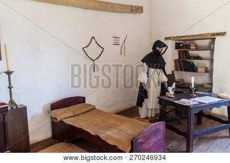 Villa De Leyva, Colombia - September 22, 2015: Room Converted To A Museum In A Convent Santo Ecce Ho