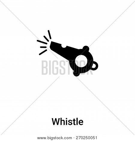 Whistle Icon Vector Isolated On White Background, Logo Concept O