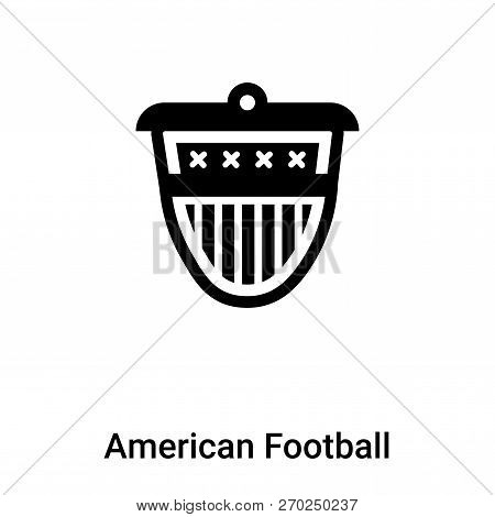 American Football Emblem Icon Vector Isolated On White Backgroun
