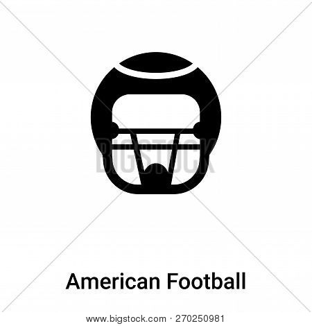 American Football Helmet Icon Vector Isolated On White Backgroun