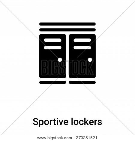 Sportive Lockers Icon Vector Isolated On White Background, Logo