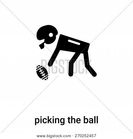 Picking The Ball Icon Vector Isolated On White Background, Logo