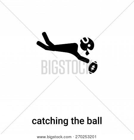 Catching The Ball Icon Vector Isolated On White Background, Logo