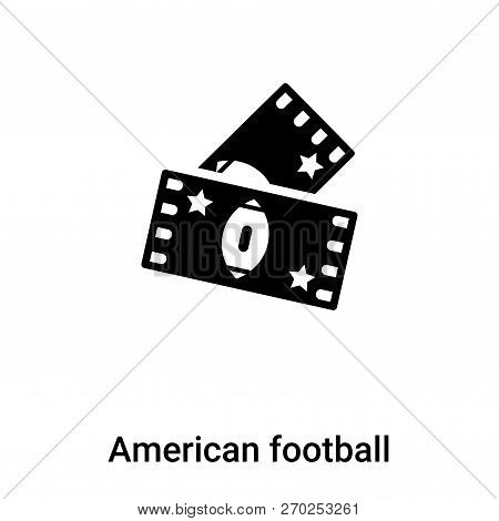 American Football Game Ticket Icon Vector Isolated On White Back