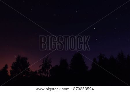 Constellation Ursa Major (big Dipper Or Great Bear) In The Night Starry Sky