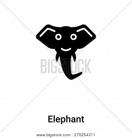 Elephant Icon Vector Isolated On White Background, Logo Concept