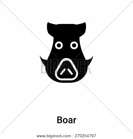 Boar Icon Vector Isolated On White Background, Logo Concept Of B