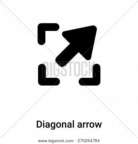 Diagonal Arrow Icon Vector Isolated On White Background, Logo Co