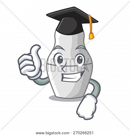 Graduation Unpainted Nested Russian Dolls On Cartoon