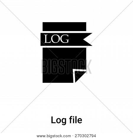 Log File Icon Vector Isolated On White Background, Logo Concept