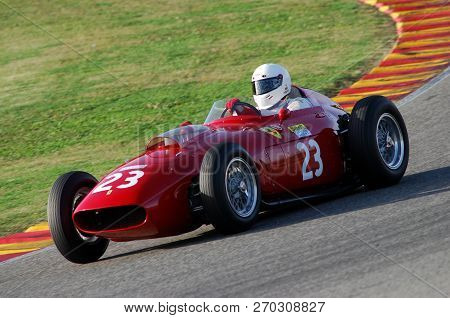Mugello, It, November, 2007: Unknown Run With Historic 1950s Ferrari F1 During Finali Mondiali Ferra