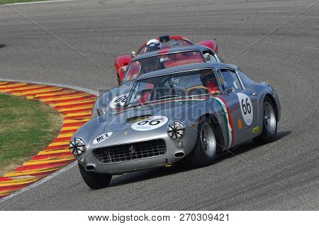 Mugello, It, November, 2007: Unknown Run With Old 1960s Ferrari 250 At Mugello Circuit In Italy Duri