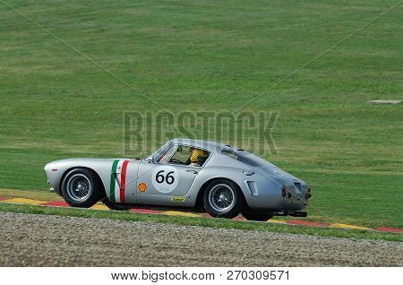 Mugello, It, November, 2007: Unknown Run With Old 1960s Ferrari 250 At Mugello Circuit In Italy Duri
