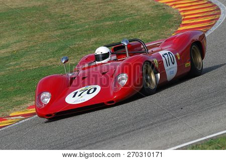 Mugello, It, November, 2007: Unknown Run With Old Ferrari 312 P At Mugello Circuit In Italy During F