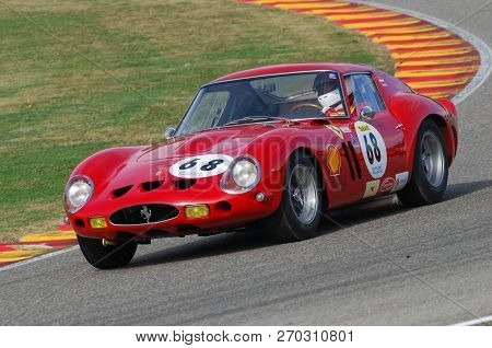 Mugello, It, November, 2007: Unknown Run With Old 1962  Ferrari 250 Gto At Mugello Circuit In Italy 