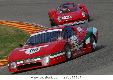Mugello, It, November, 2007: Unknown Run With Old Ferrari Bb 512 At Mugello Circuit In Italy During 