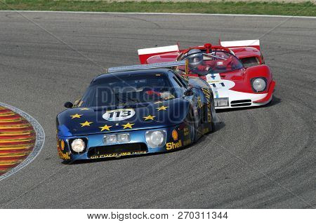 Mugello, It, November, 2007: Unknown Run With Old Ferrari Bb 512 At Mugello Circuit In Italy During 