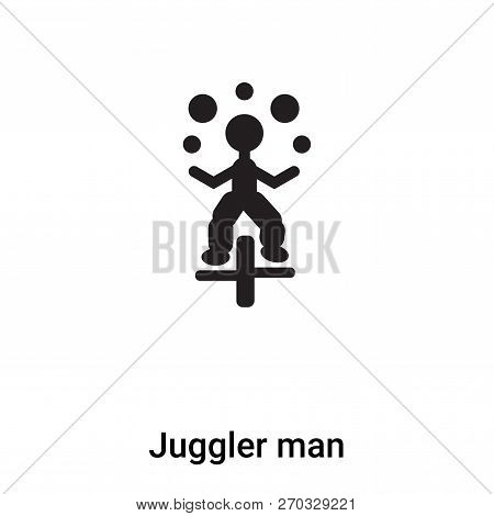 Juggler Man Icon Vector Isolated On White Background, Logo Conce