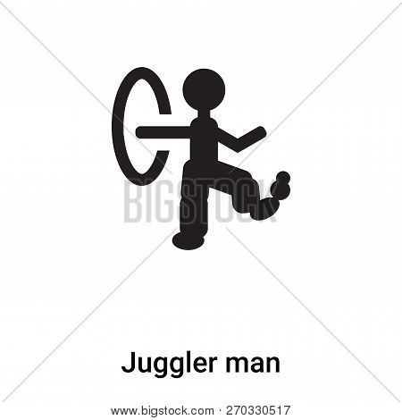 Juggler Man Icon Vector Isolated On White Background, Logo Conce