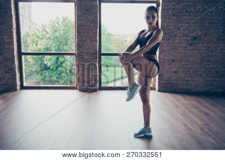 Cross-fit Stylish Model With Perfect Athletic Figure. Beautiful Magnificent Graceful Strong Sporty S