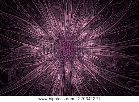 Floral. Computer Generated Inimitable Unique Sacred Fractal Image